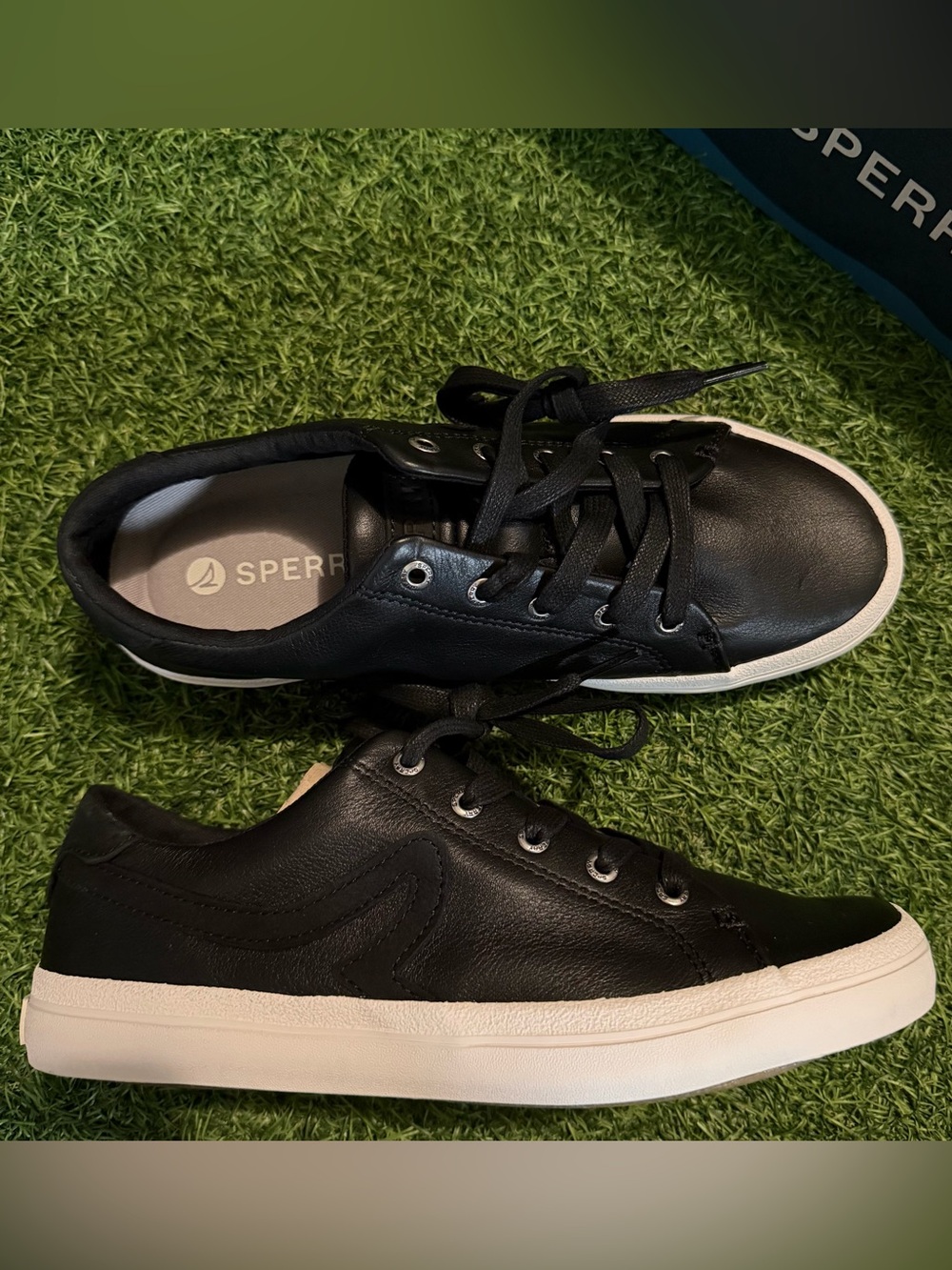 Sperry Women's Black Leather shoes Sandy LTT BRAND NEW